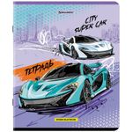 Тетрадь А5, 48 л., BRAUBERG, скоба, клетка, глянцевый лак, "Race", 404349, 5шт