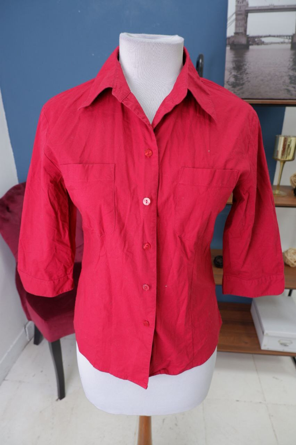 Рубашка Street One красная 42 размер