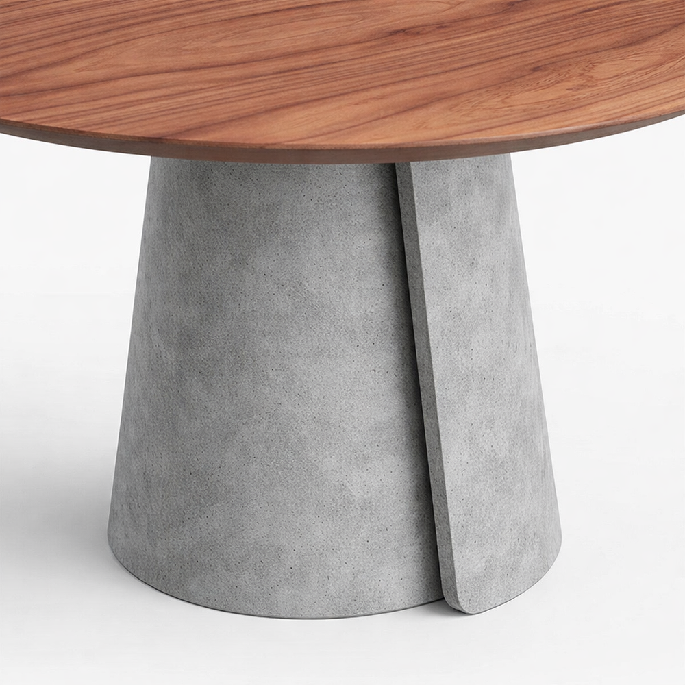 Обеденный стол ROLL CONCRETE walnut