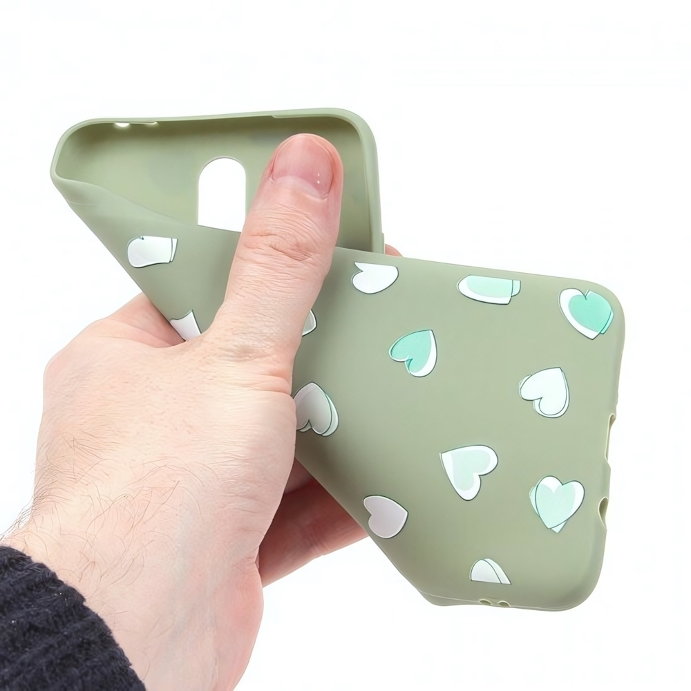 Чехол ТПУ Сердечки для Xiaomi Redmi K30, 011525 Зеленый