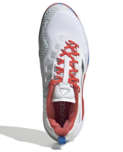 Мужские кроссовки теннисные Adidas Barricade M - cloud white/silver metallic/bright royal