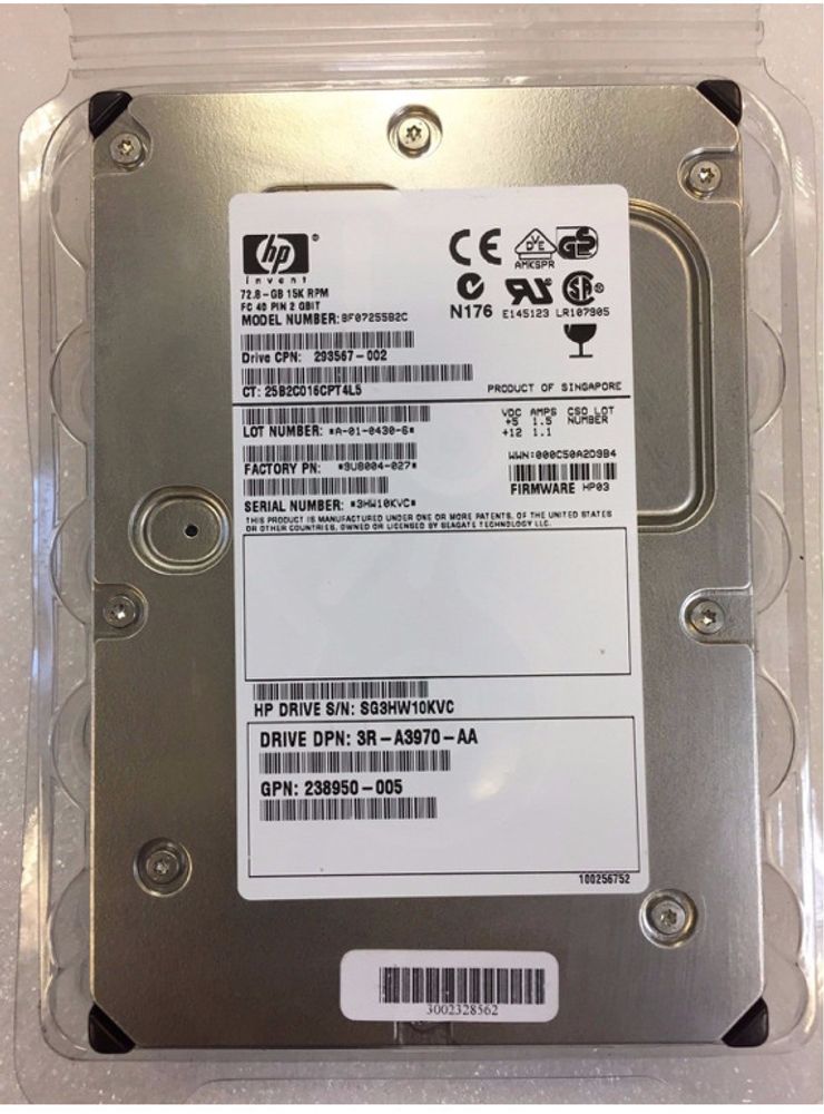 Жесткий диск HP FC 72Gb (15K/8Mb/U2048/40pin) 404747-001