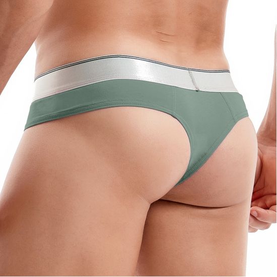 Мужские трусы стринги зеленые JOCKMAIL JM1029-19