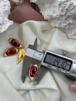 Пуговицы золотистые Скиап. "Глаз" с красным зрачком