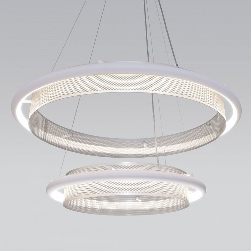 Подвесной светильник Eurosvet Imperio 90241/2 белый/ серебро Smart