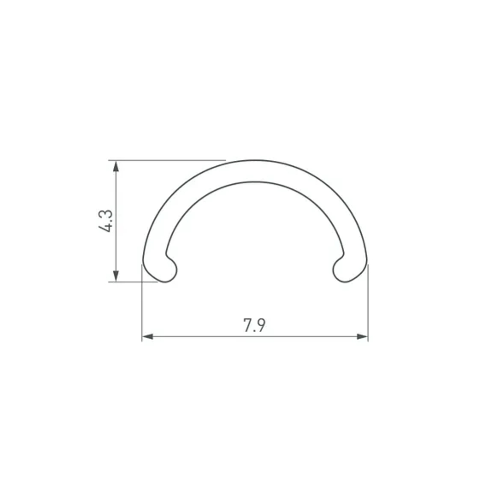 Экран ARH-ROUND-D8-2000 Round Opal (Arlight, Пластик) 036326