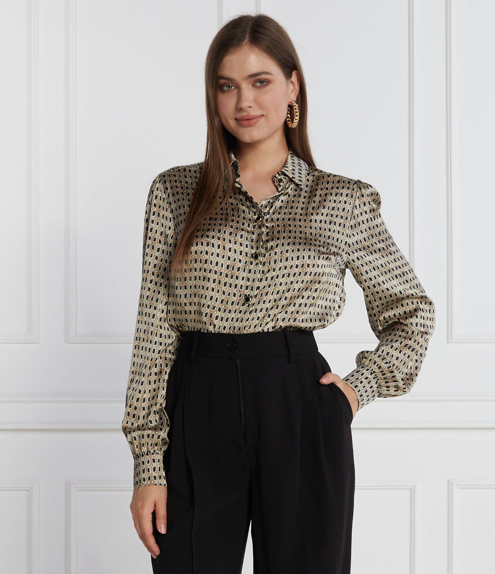 Сатиновая рубашка Liu Jo - бежевый(MF3331 T5958)