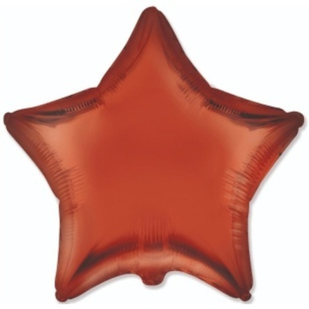 Ф 18'' Звезда Оранжевый Сатин