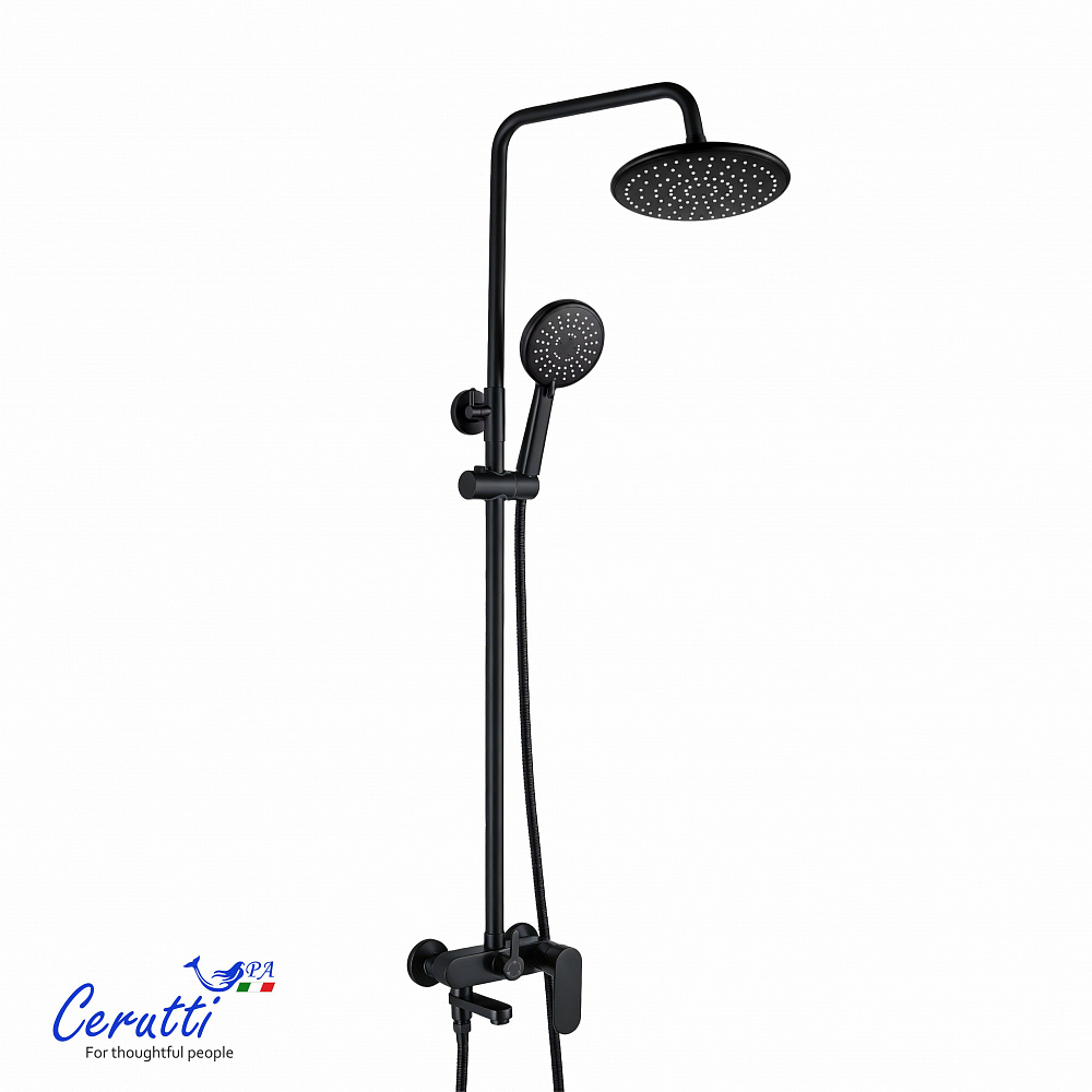 Душевая стойка Ceruttispa ОРАЦИО II RSMB (ORAZIO II RSMB) из латуни, цвет черный матовый