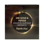 Патчи для век FarmStay 24K Gold and Peptide гидрогелевые с 24-каратным золотом и пептидом Perfect Ampoule Eye Patch 90 г / 60 шт