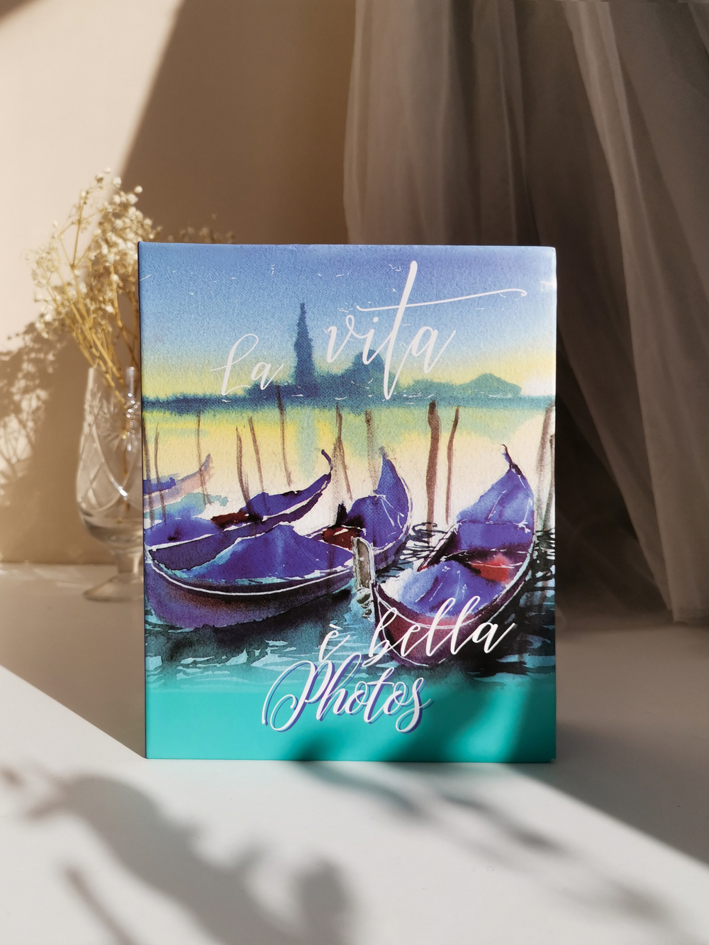Фотоальбом на 100 фото 10х15 см, пластик. листы watercolor travel Венеция
