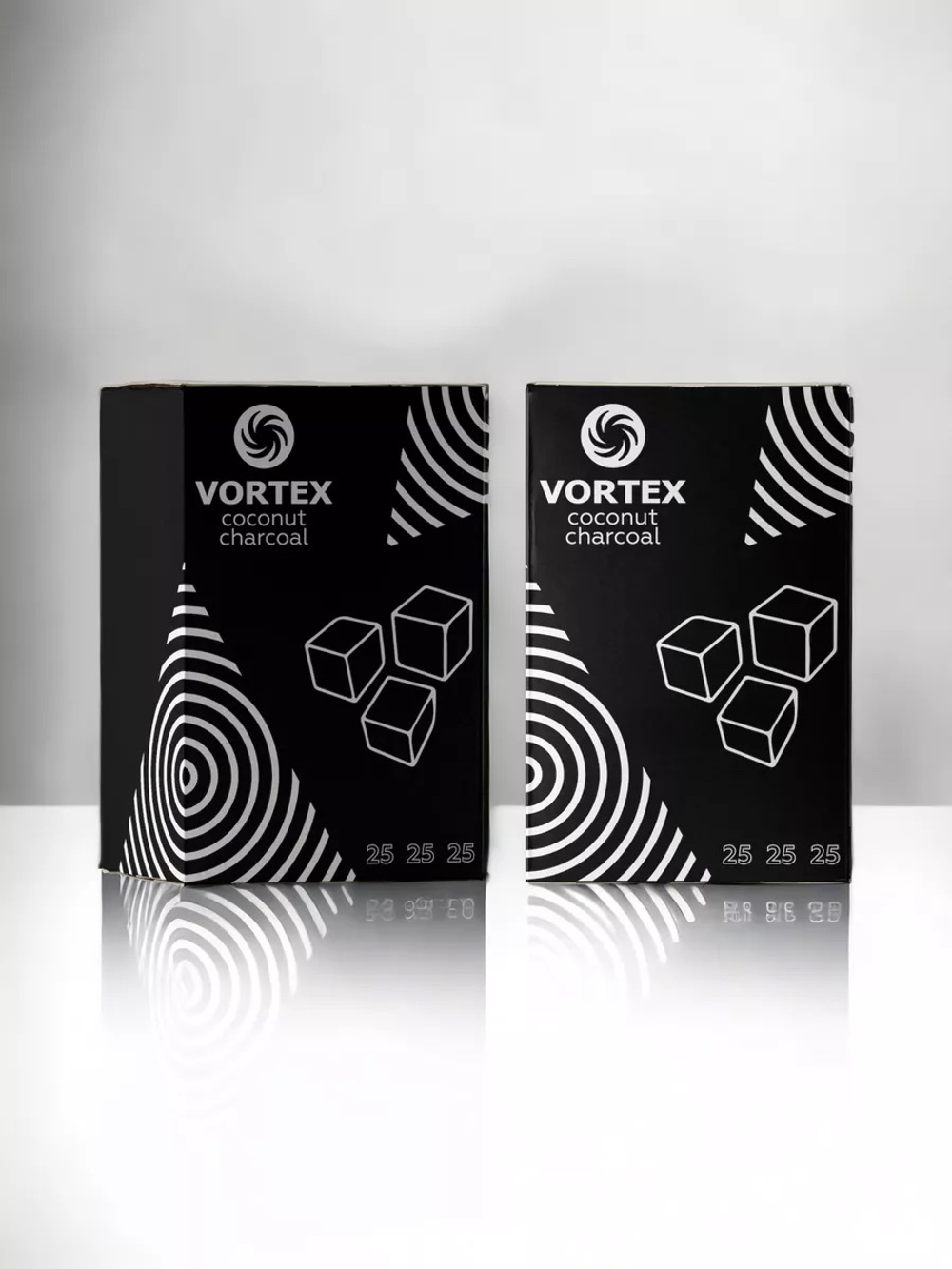 Уголь Vortex 25 мм., 1 кг., 72 шт.
