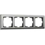 Рамка на 4 поста Metallic (глянцевый никель) W0041602