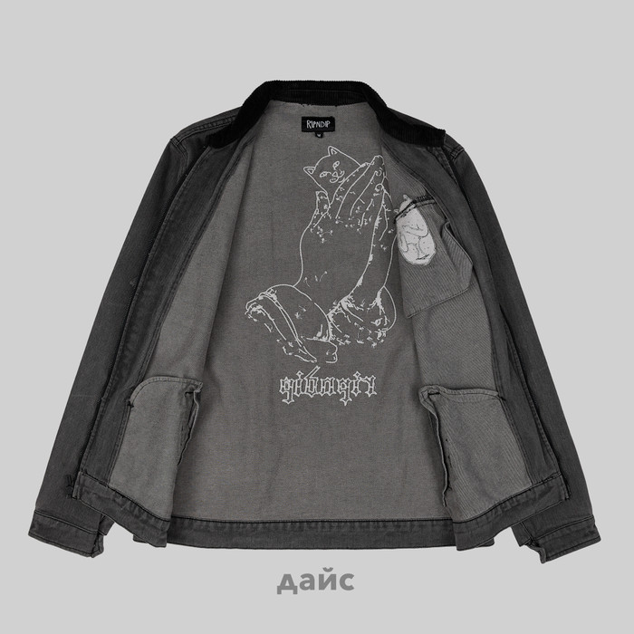 Куртка мужская Ripndip Los Feliz Denim Work Jacket артикул:RND10192 - купить в магазине Дайс