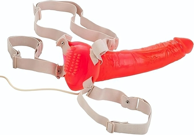 Розовый женский страпон Betty’s Jelly Bumble Bee - 21,5 см. (Цвет: розовый)