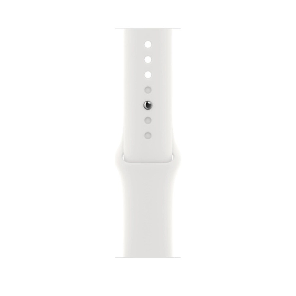 Apple Watch Series 8, 45 мм, из алюминия серебристого цвета, спортивный ремешок