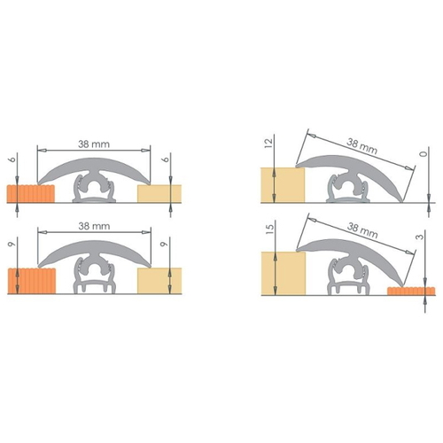 Профиль гибкий "Flex line" №175 3м "Cezar"