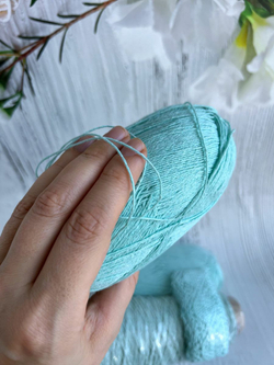 Набор Пряжи для вязания Микс с Кружевом хлопок люрекс