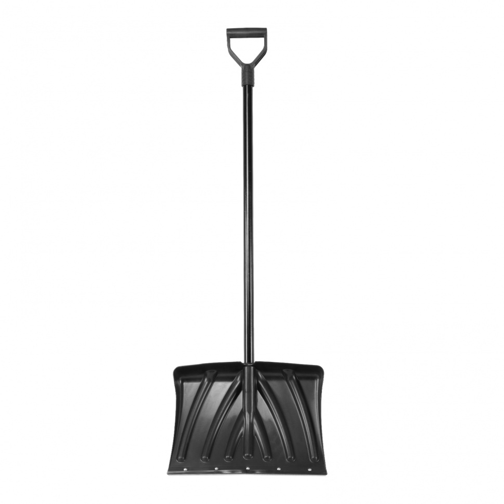 Лопата для уборки снега пластиковая, 450х325х1370 мм, стальной черенок, Palisad