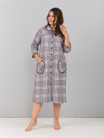 Халат Х-138/коричнево-розоваяклетка-к