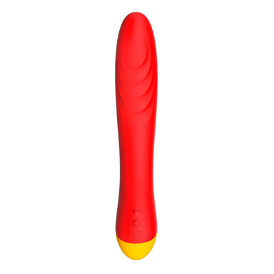 Красный изогнутый вибромассажер Romp Hype G-Spot - 21 см. (Цвет: красный)