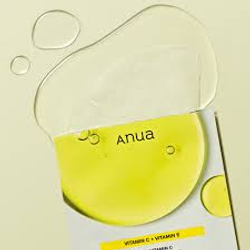 Anua Vita C Blemish Serum Mask осветляющая тканевая маска с зелёным лимоном