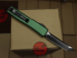 Нож Microtech Ultratech Tanto T/E A+++ - зеленая рукоять, клинок черный