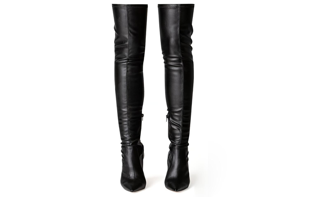 Tony Bianco Microfiber Leather Over the knee Boots 10.5cm Women"s Black