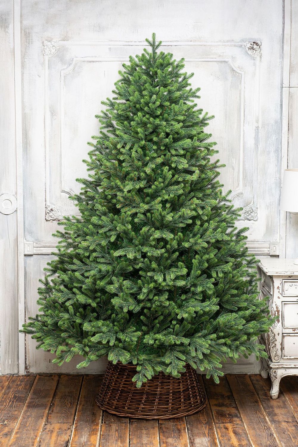 Елка с гирляндой 2в1 «Венецианская» (Литая+пвх) 210 см / 2,1 м