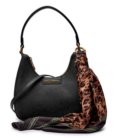 Сумка хобо + платок Just Cavalli - черный(77RA4BI4ZS766)