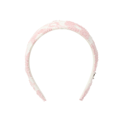 Кокошник с розовыми цветами и декором