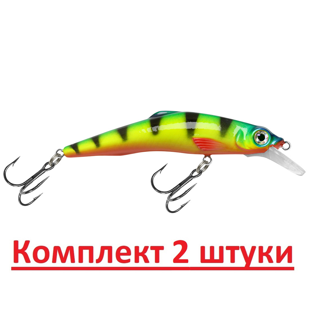 Воблер Минноу RONIN 89mm, цвет 048 (окунь), 1 штука