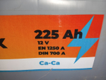 Аккумуляторная батарея ENSTALEX 225Ah/1250A 2019г.