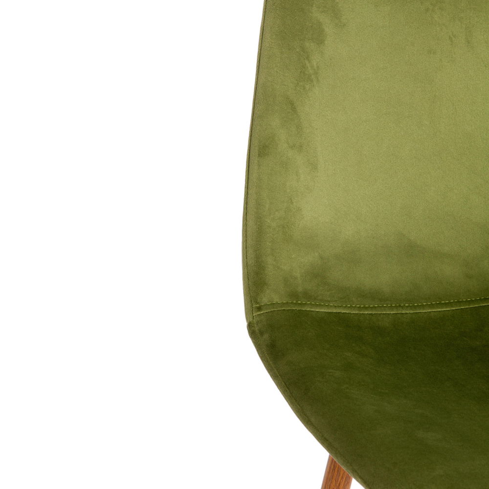 Стул BREEZE (mod. 4724) Велюр/металл , 44 х 53 х 87 см, Green (зеленый) HLR54 / натуральный