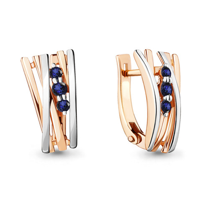 940967к Серьги из Золота с сапфирами