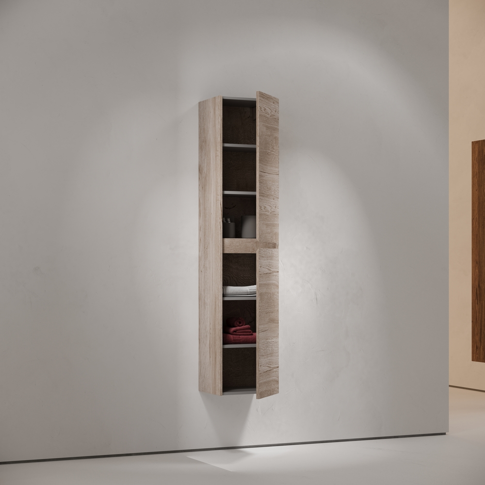 Шкаф-пенал подвесной Sancos Libra, дуб галифакс натуральный 350х300х1600 мм