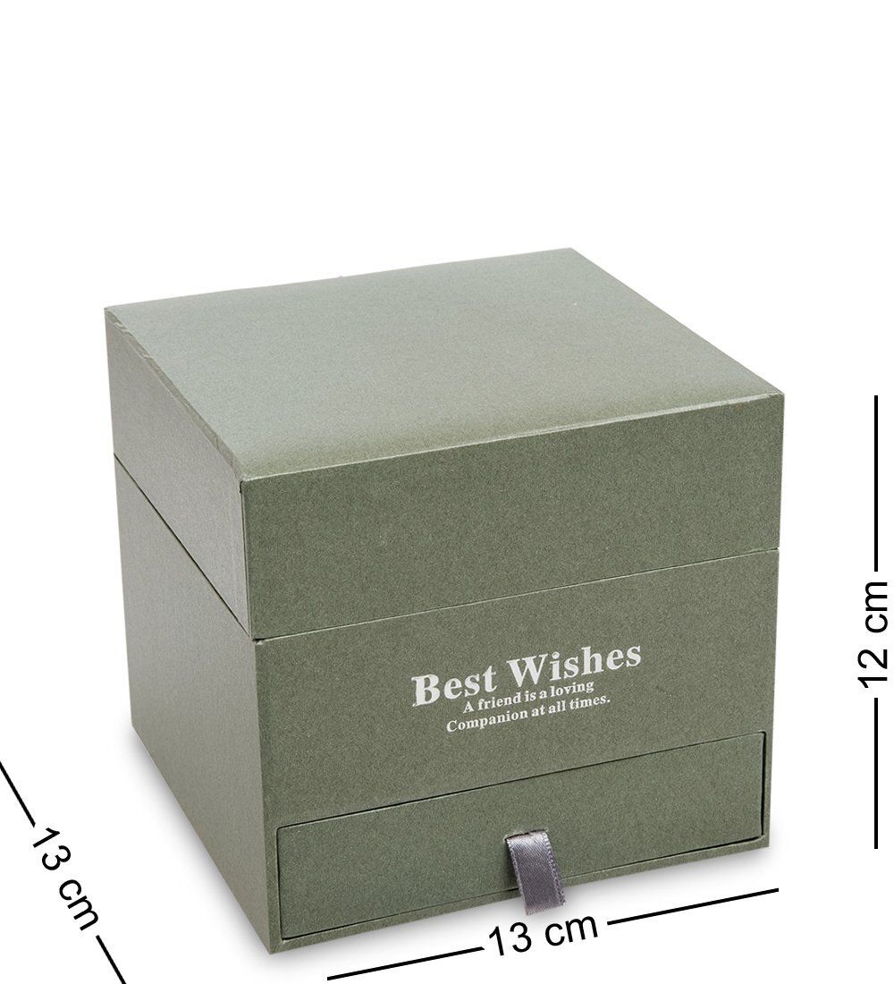 WG-88-B Коробка подарочная «Best wishes» цв.хаки