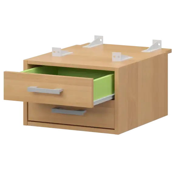 Тумба подвесная для столов на м/каркасе гл.730 мм АМТ2-02.73  432x546x296 Арго-М