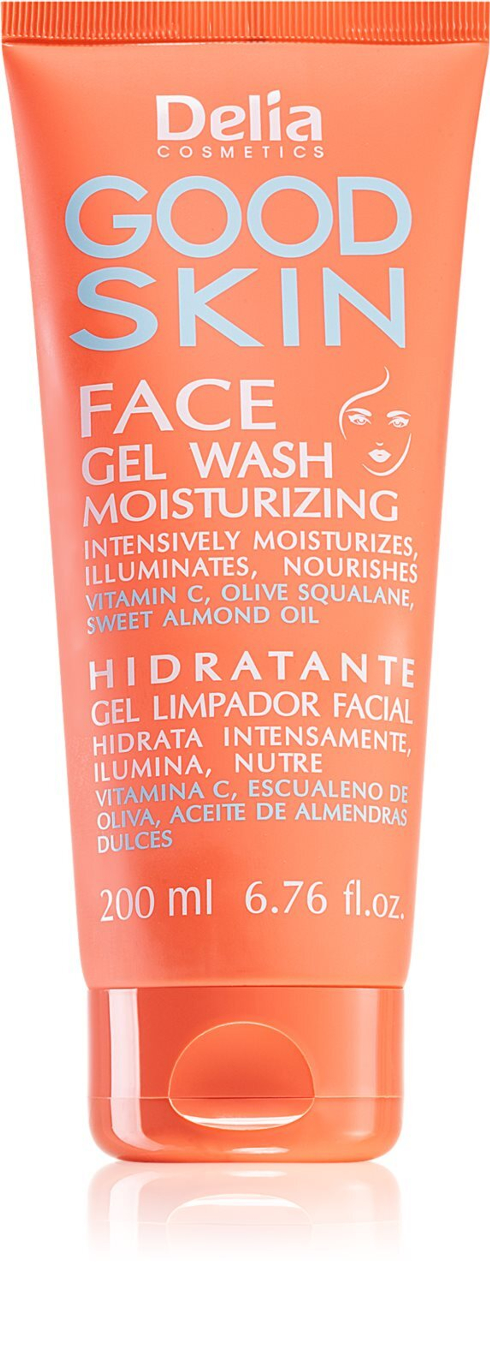 Delia Cosmetics Good Skin - увлажняющий очищающий гель для лица /   200  ml  / GTIN 5906750800530
