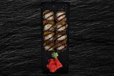 ролл темпура (жареный) с креветками