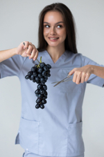 Блуза женская м644 Toray стретч серый29