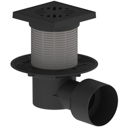 ТП-5100PG Трап чугунный горизонтальный с чугунным подрамником D75/110