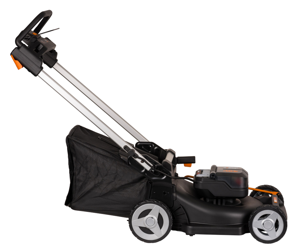 Газонокосилка аккумуляторная WORX WG748E 46 см бесщеточная 40В 4Ач х2 ЗУ 2А х2 коробка