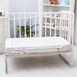 5288982 Клеёнка-наматрасник с резинками-держателями, с рисунком "Серые звезды"