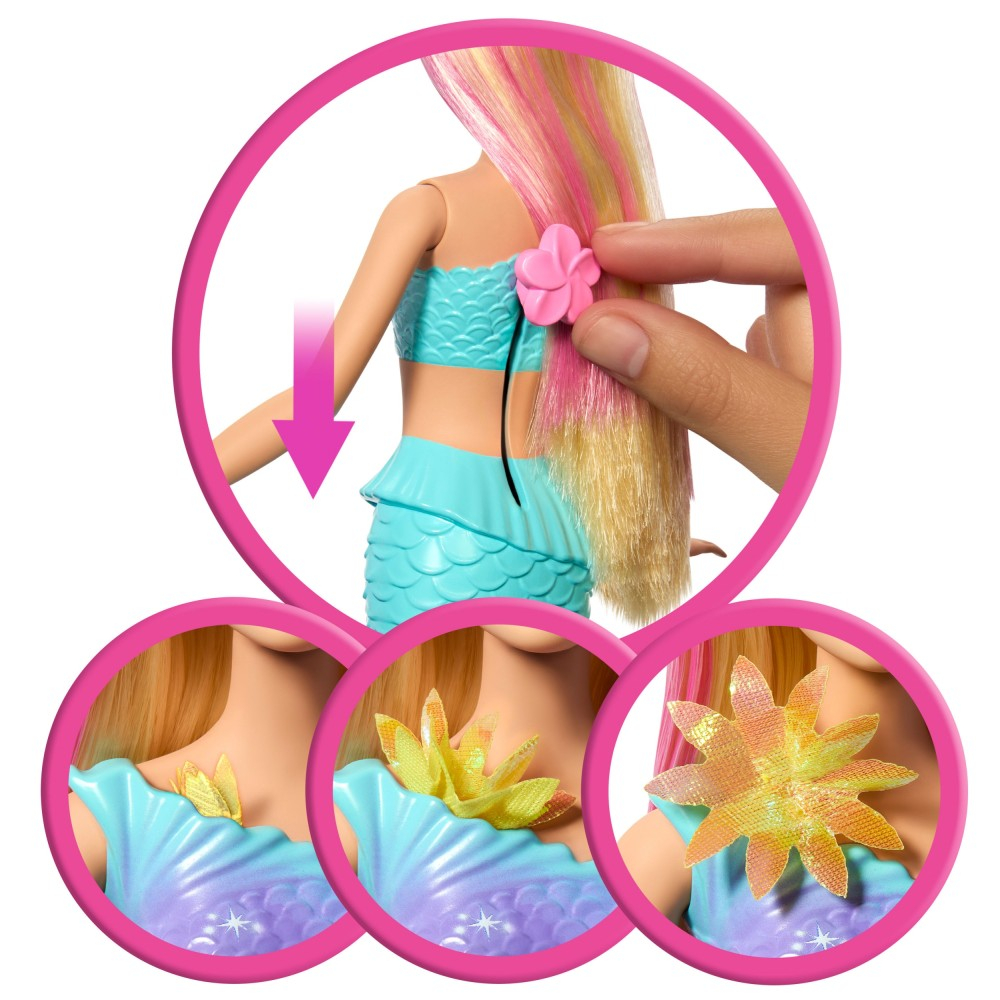 Barbie - Русалка Цветущие цветы Кукла с длинными волосами JDM72