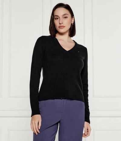 Шерстяной свитер Tommy Hilfiger - черный(WW0WW43505)