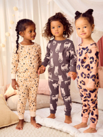 Пижама для девочки Next B42-784, 3 шт., Розовый, Светло-желтый, Коричневый