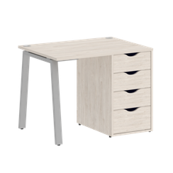 Home Office Стол письменный VR.SP-3-98.4.A Денвер Светлый/Металл Серый 980*720*750