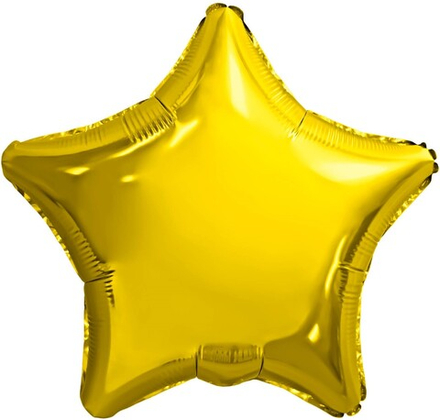 Шар (19""/48 см) Звезда, Светлое золото, 1 шт Д53