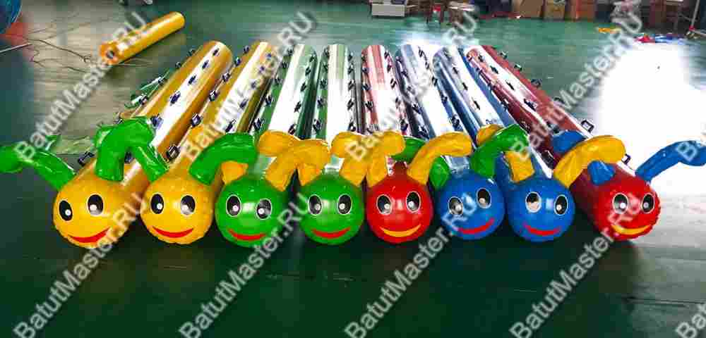 Надувная командная игра "Верхом на гусеницах", 6 мест